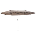 patio umbrella 15ft double sided outdoor market extra large umbrella with crank handle for deck lawn backyard and pool t
