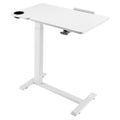 portable bedside table with adjustable height angle rolling laptop desk with flip top surface 4 hidden wheels cup holder