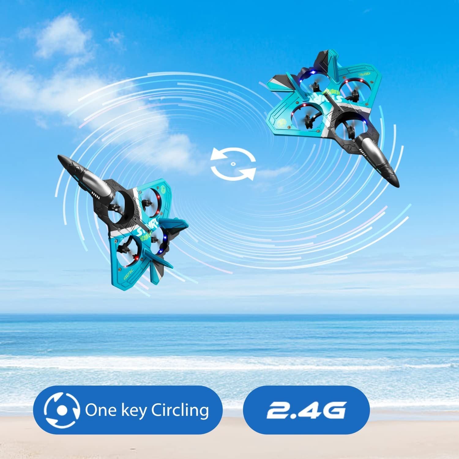 4drc v17 advanced remote control plane 2 4ghz 6ch epp model for kids adults gravity sensing stunts and light up features