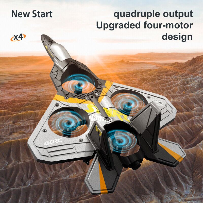 4drc v17 advanced remote control plane 2 4ghz 6ch epp model for kids adults gravity sensing stunts and light up features