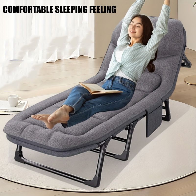 1 pack american style patio folding bed outdoor patio furniture comfortable ergonomic single recliner patio chaise foldi