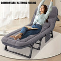 1 pack american style patio folding bed outdoor patio furniture comfortable ergonomic single recliner patio chaise foldi