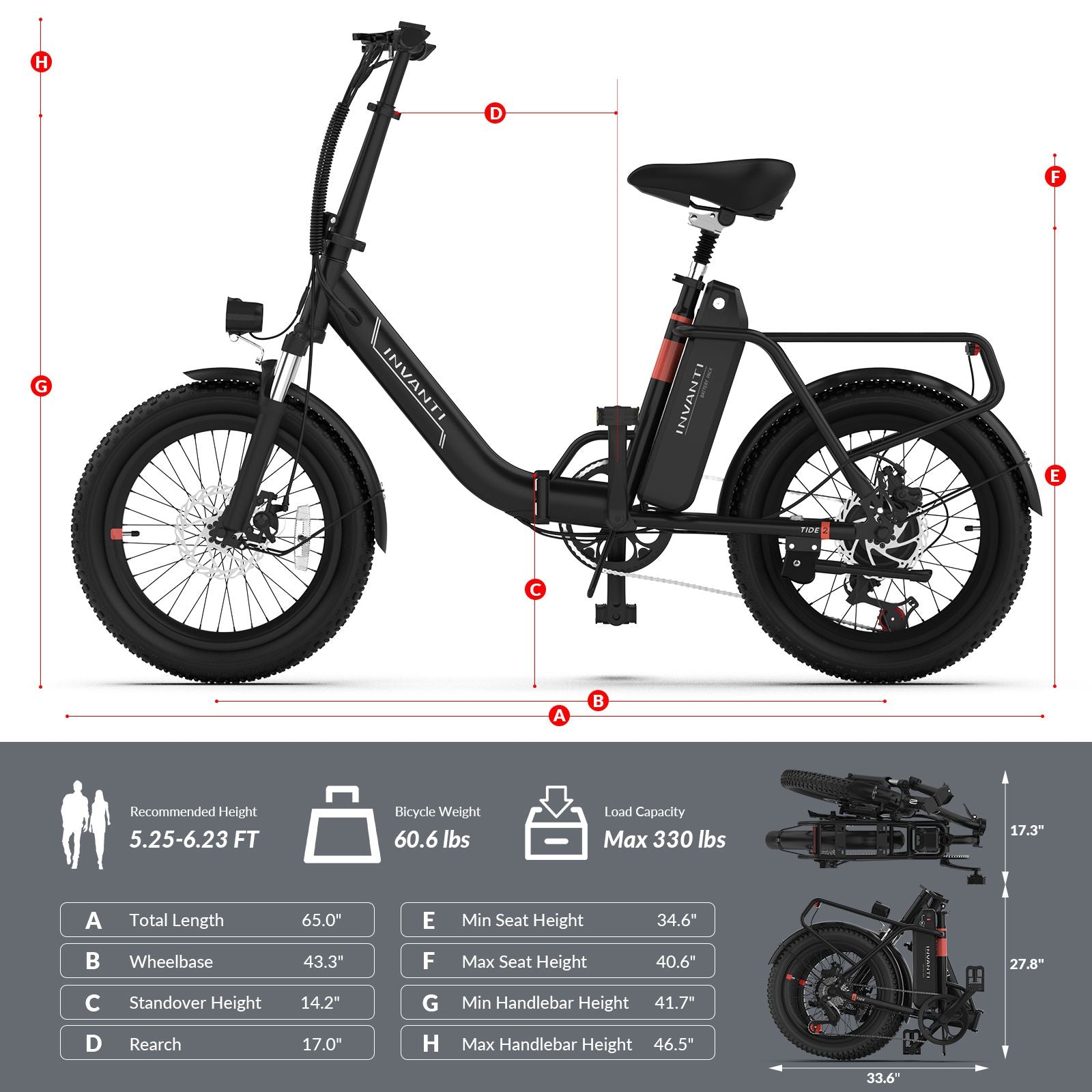 Invanti EB11 electric bike parked outdoors, full bike profile view