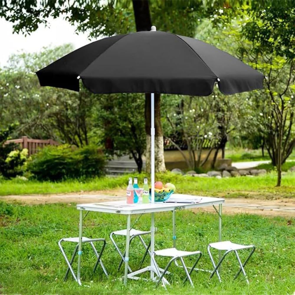 6ft portable picnic outdoor canopy sunshade beach umbrella with tilt function small patio umbrella upf 50 protection gar