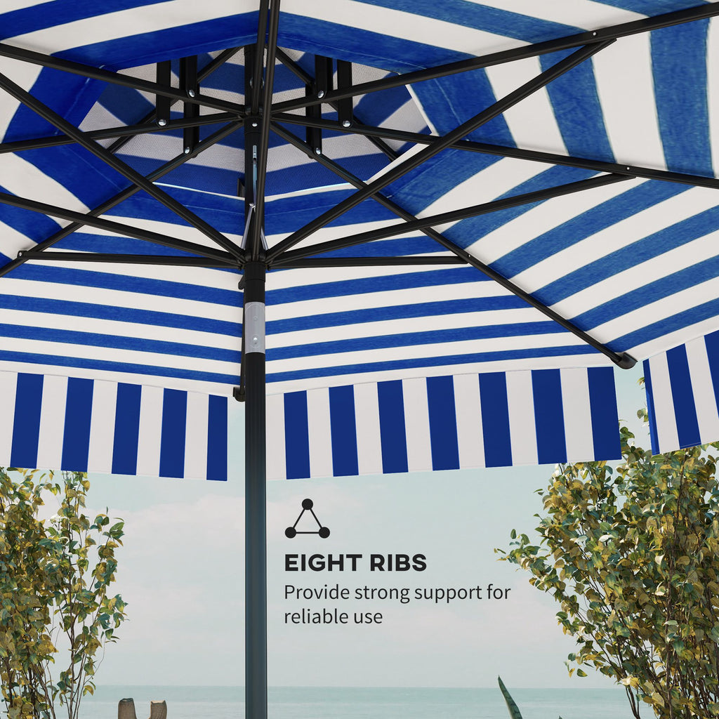 8 6ft patio umbrella upf 30 outdoor market umbrella 2 tier vented patio table umbrella with crank 8 ribs tiltable porch 