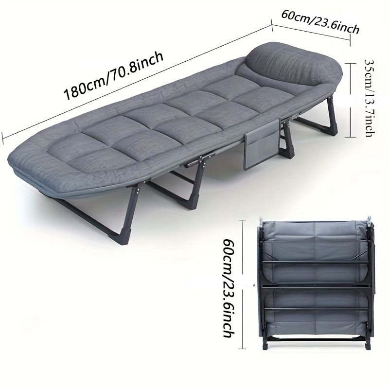 1 pack american style patio folding bed outdoor patio furniture comfortable ergonomic single recliner patio chaise foldi