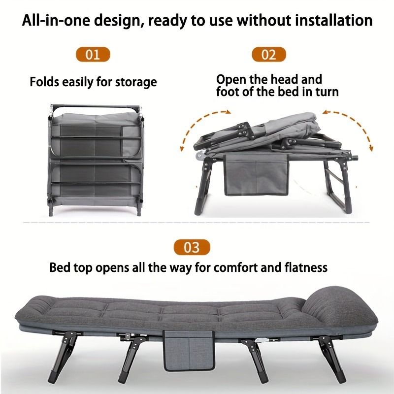 1 pack american style patio folding bed outdoor patio furniture comfortable ergonomic single recliner patio chaise foldi