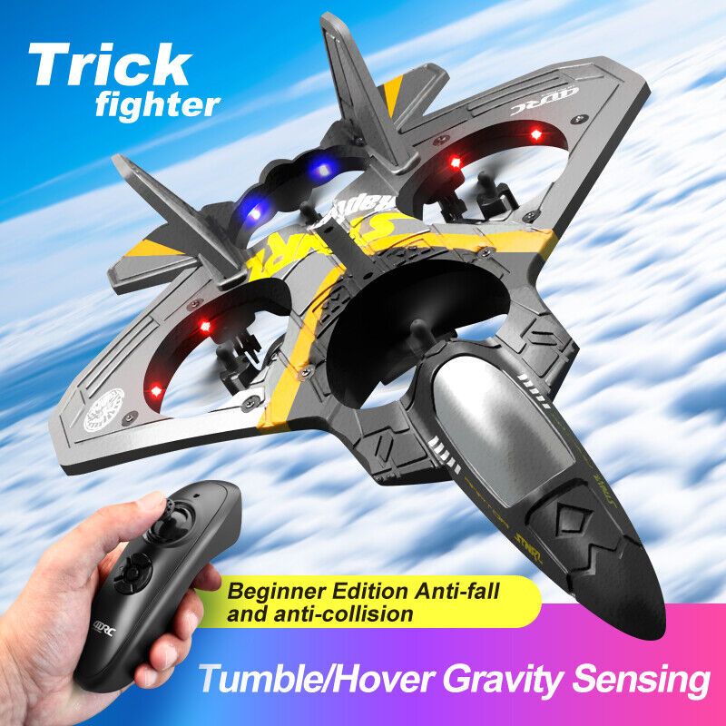 4drc v17 advanced remote control plane 2 4ghz 6ch epp model for kids adults gravity sensing stunts and light up features