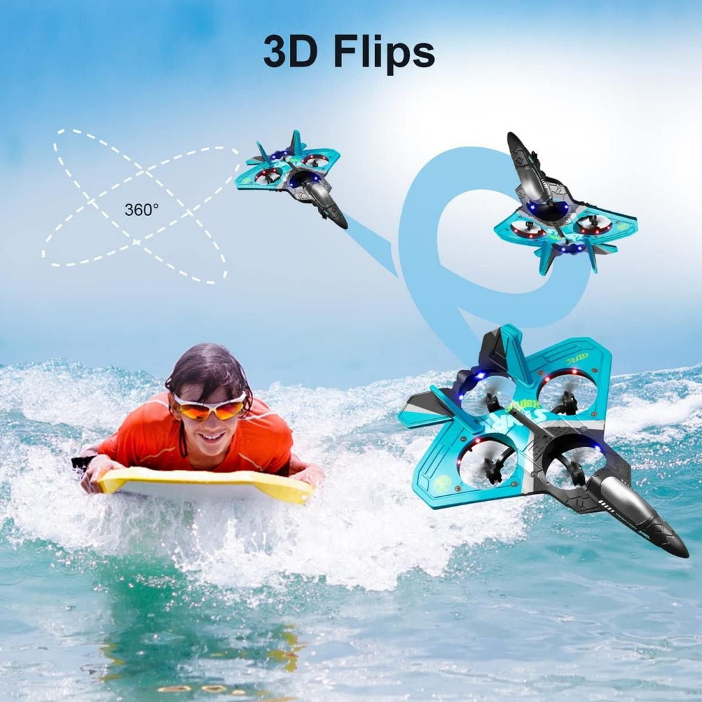 4drc v17 advanced remote control plane 2 4ghz 6ch epp model for kids adults gravity sensing stunts and light up features