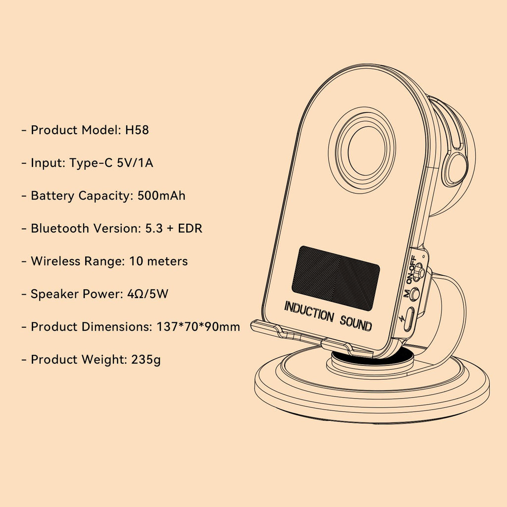 cell phone stand with instant wireless induction bluetooth speaker no bluetooth pairing needed 1 second connection hd su