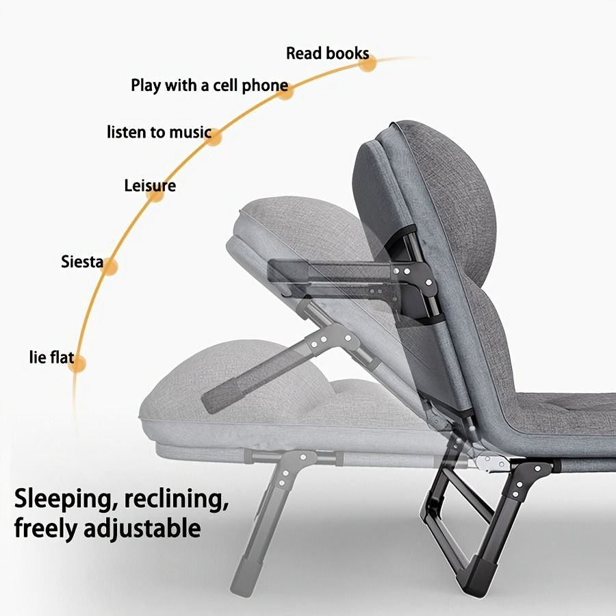 1 pack american style patio folding bed outdoor patio furniture comfortable ergonomic single recliner patio chaise foldi