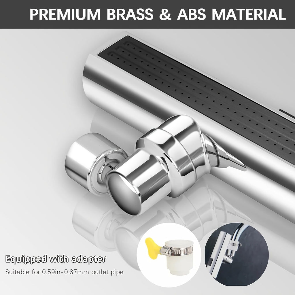 3 in 1 large scale 360 waterfall kitchen faucet touch controlled swivel spout extender for kitchen sink vegetable and fr